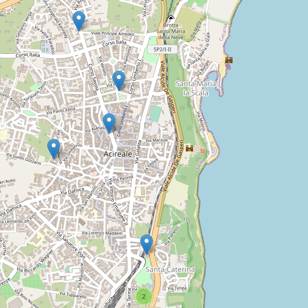 Thumbnail mappa hotel di Acireale