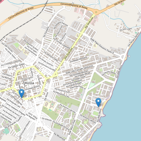Thumbnail mappa hotel di Avola