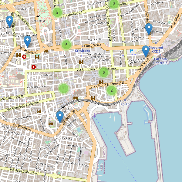 Thumbnail mappa hotel di Catania
