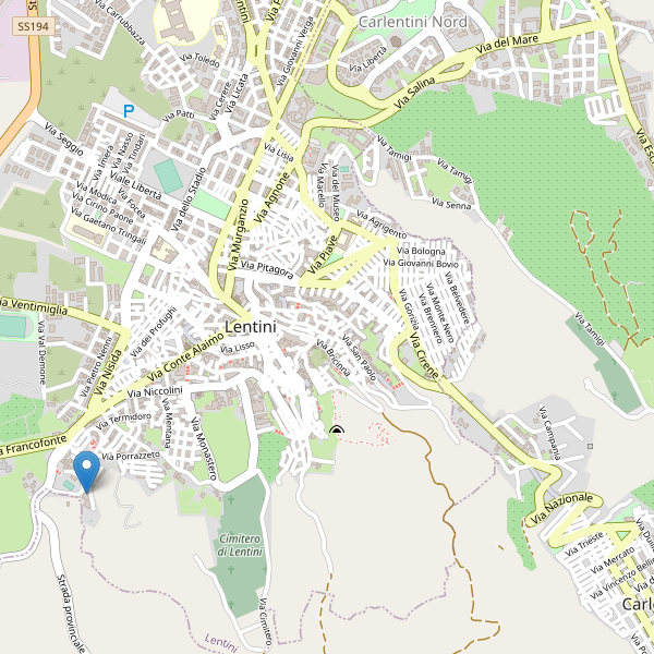 Thumbnail mappa hotel di Lentini