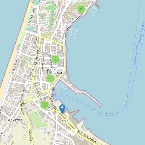Thumbnail mappa hotel di Milazzo
