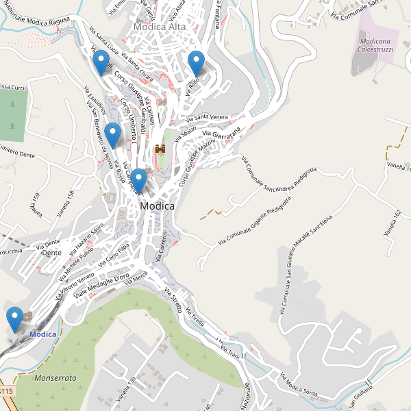 Thumbnail mappa hotel di Modica