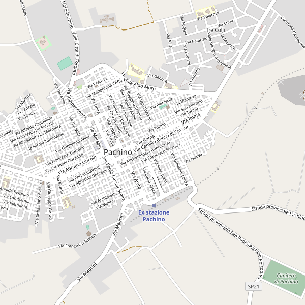 Thumbnail mappa hotel di Pachino