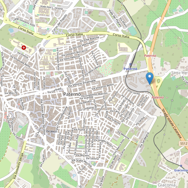 Thumbnail mappa hotel di Paternò