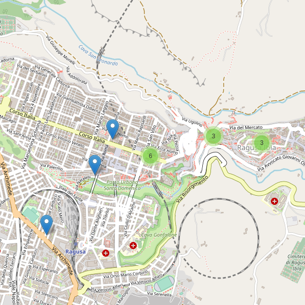 Thumbnail mappa hotel Ragusa
