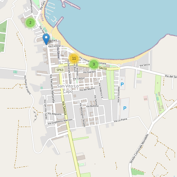 Thumbnail mappa hotel di San Vito Lo Capo