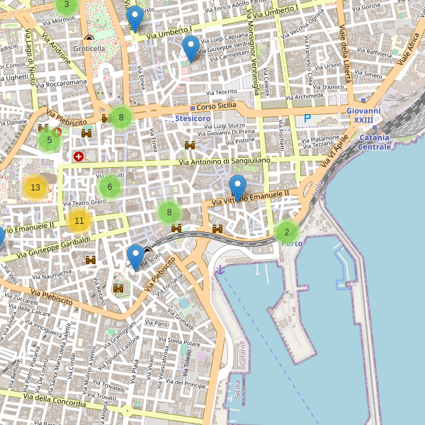 Thumbnail mappa monumenti di Catania