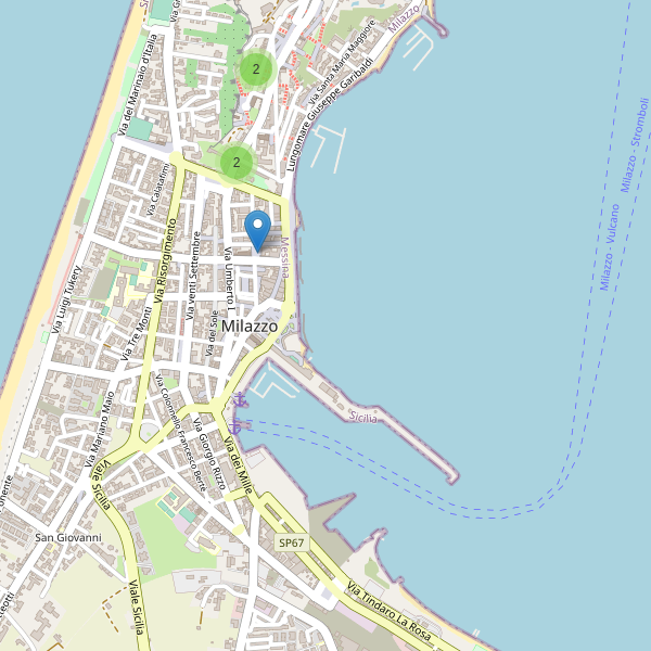 Thumbnail mappa monumenti di Milazzo