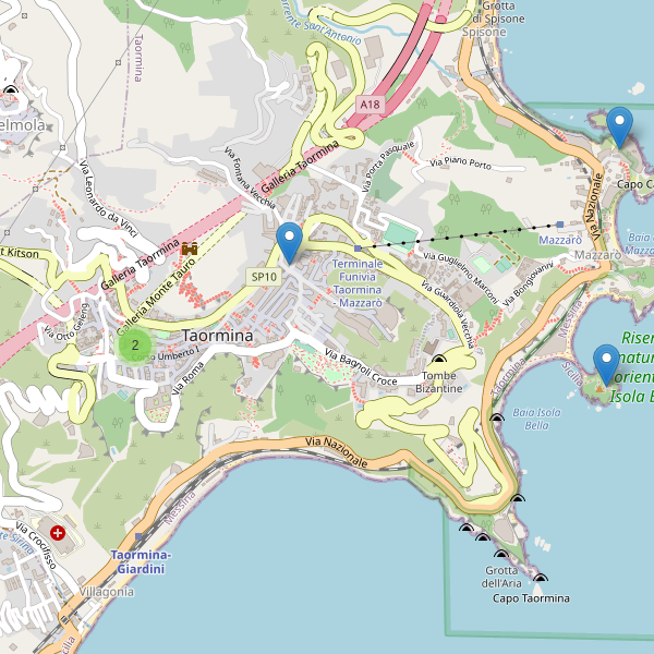 Thumbnail mappa musei di Taormina