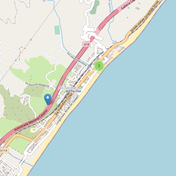 Thumbnail mappa parcheggi di Alì Terme