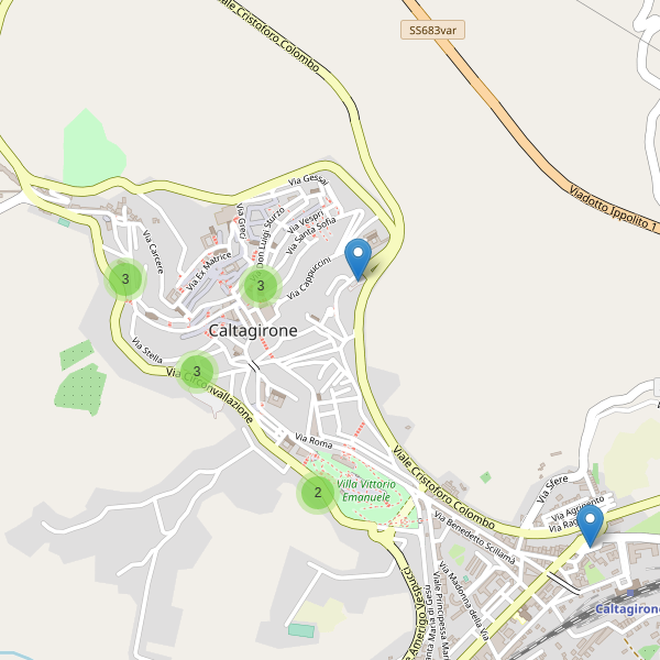 Thumbnail mappa parcheggi di Caltagirone