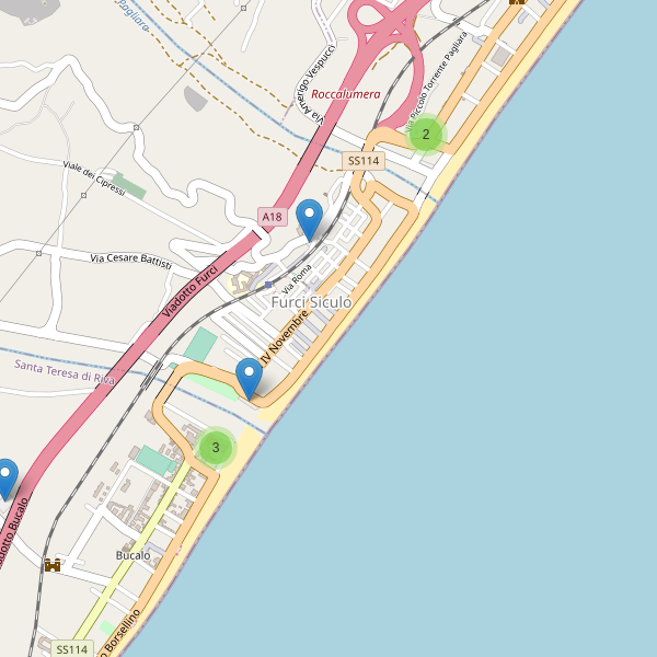 Thumbnail mappa parcheggi di Furci Siculo