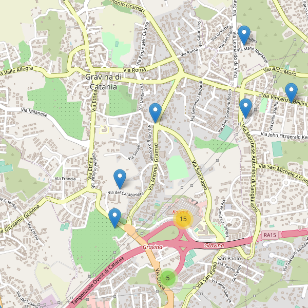 Thumbnail mappa parcheggi di Gravina di Catania