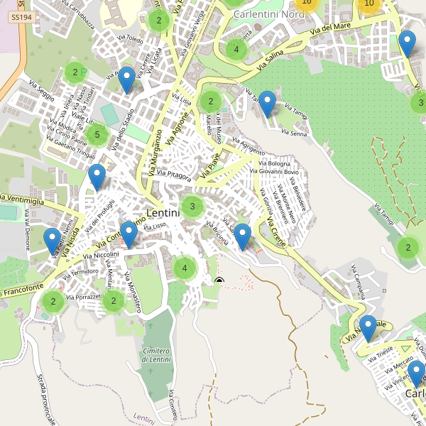 Thumbnail mappa parcheggi di Lentini