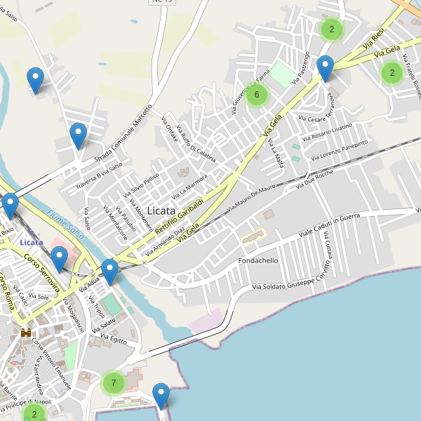 Thumbnail mappa parcheggi di Licata