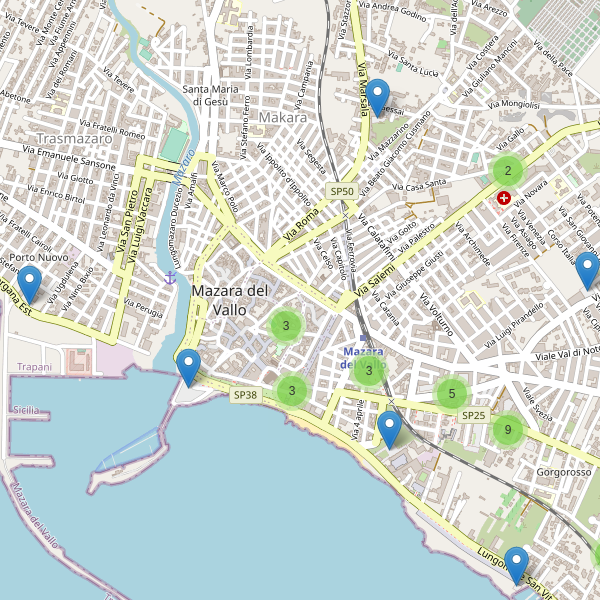 Thumbnail mappa parcheggi di Mazara del Vallo