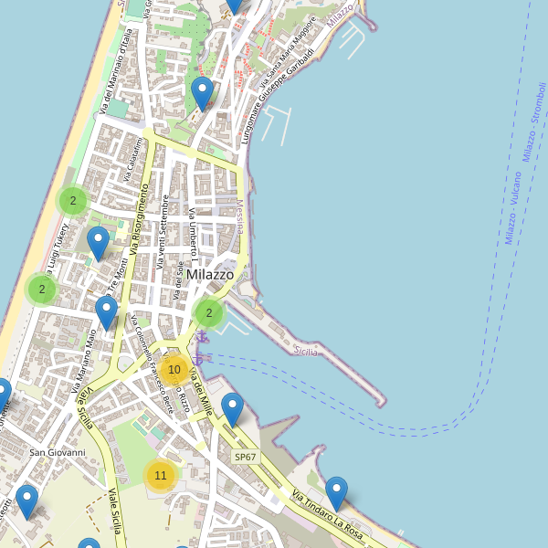 Thumbnail mappa parcheggi di Milazzo