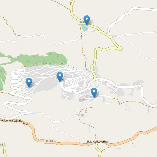 Thumbnail mappa parcheggi di Prizzi