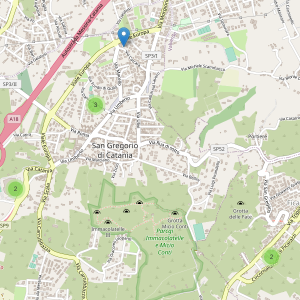 Thumbnail mappa parcheggi di San Gregorio di Catania