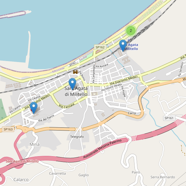 Thumbnail mappa parcheggi di Sant'Agata di Militello