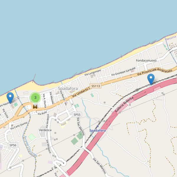 Thumbnail mappa parcheggi di Spadafora