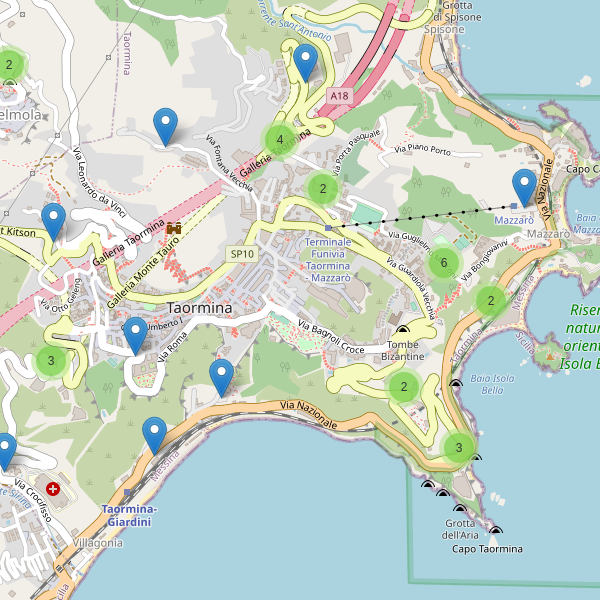 Thumbnail mappa parcheggi di Taormina