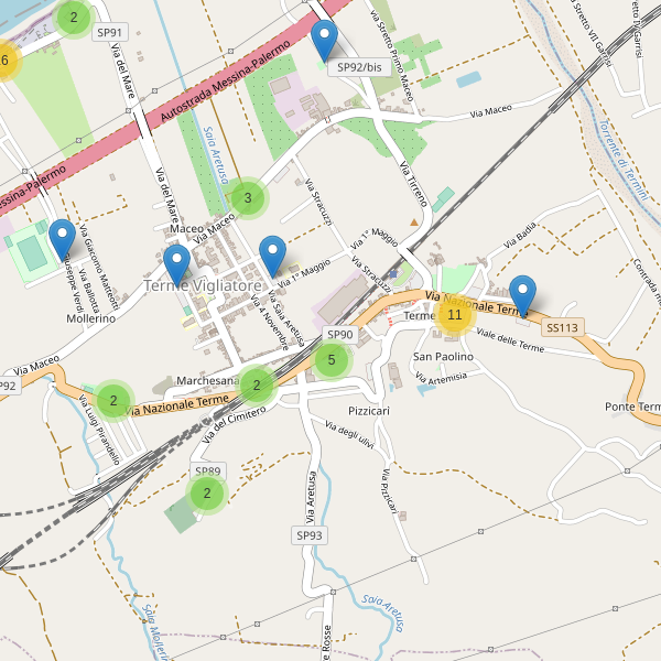 Thumbnail mappa parcheggi di Terme Vigliatore