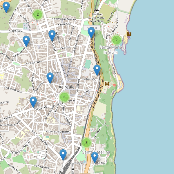 Thumbnail mappa ristoranti di Acireale