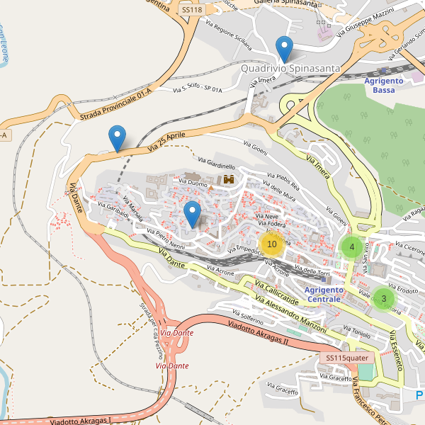 Thumbnail mappa ristoranti di Agrigento