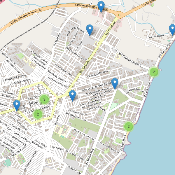 Thumbnail mappa ristoranti di Avola