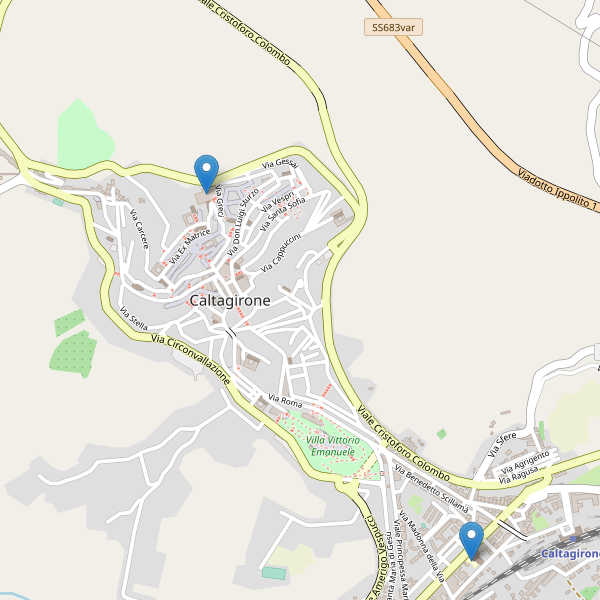 Thumbnail mappa scuole di Caltagirone
