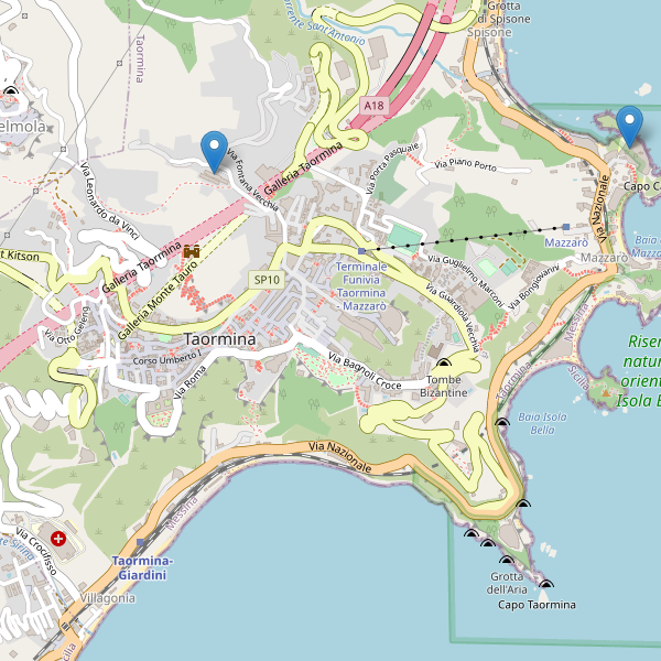 Thumbnail mappa scuole di Taormina