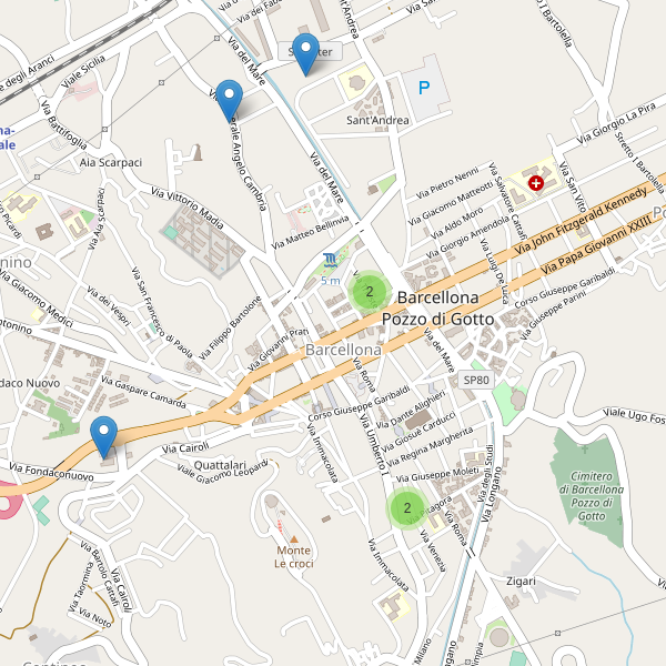 Thumbnail mappa supermercati di Barcellona Pozzo di Gotto