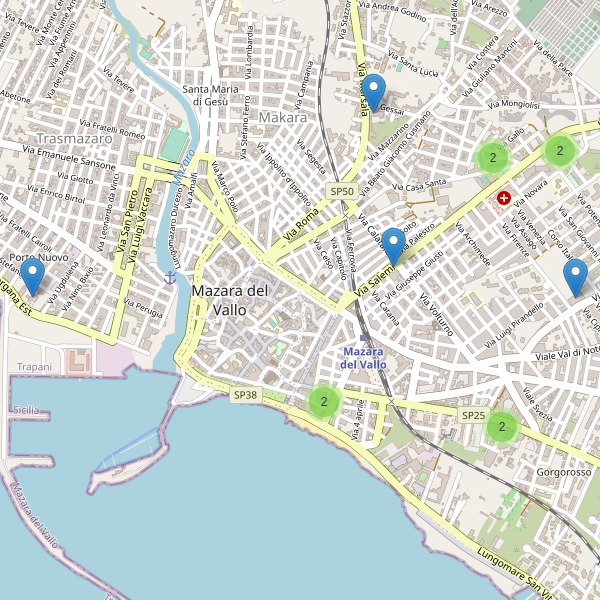 Thumbnail mappa supermercati di Mazara del Vallo