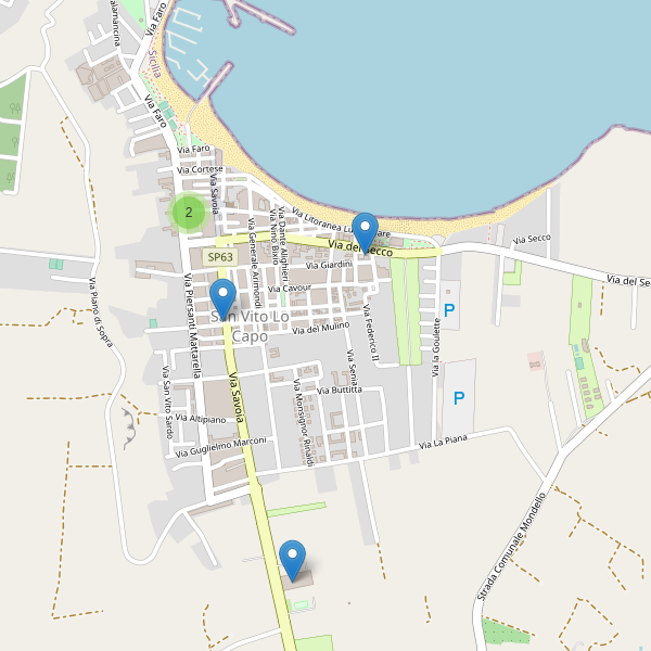Thumbnail mappa supermercati di San Vito Lo Capo