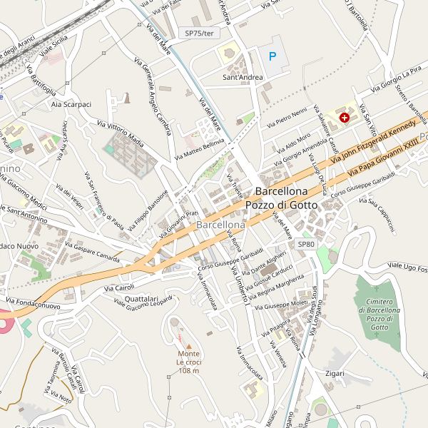 Thumbnail mappa taxi di Barcellona Pozzo di Gotto