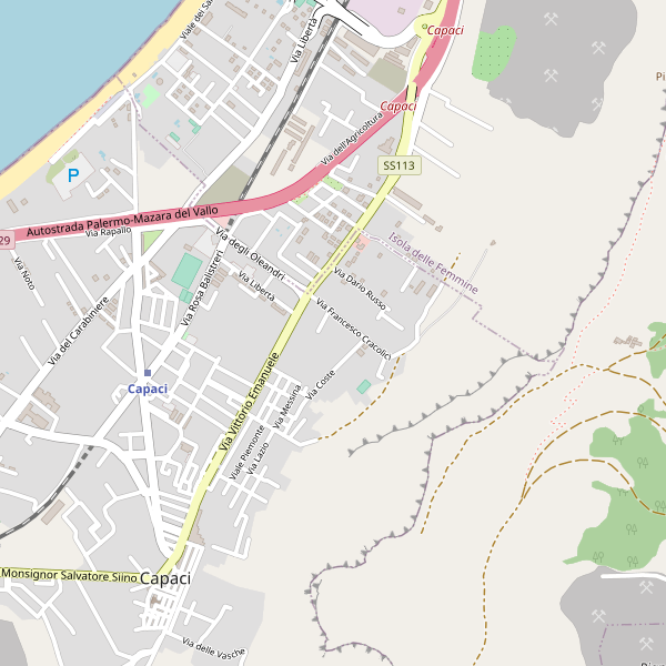 Thumbnail mappa taxi di Capaci