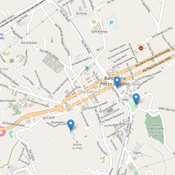 Thumbnail mappa teatri di Barcellona Pozzo di Gotto