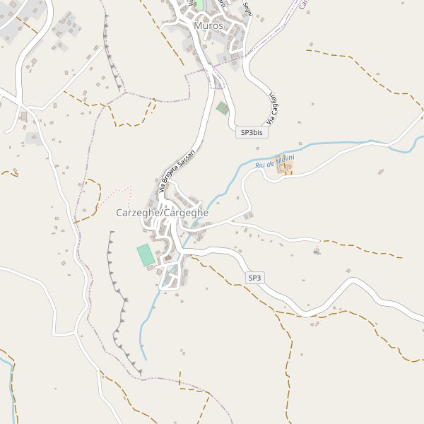 Thumbnail mappa stradale di Cargeghe