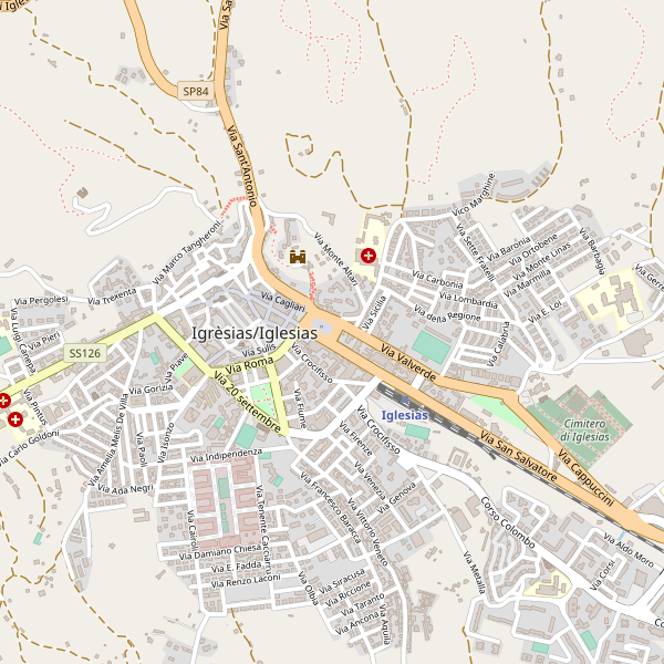 Thumbnail mappa stradale di Iglesias