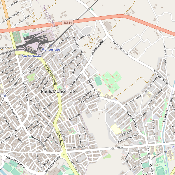 Thumbnail mappa stradale di Monserrato