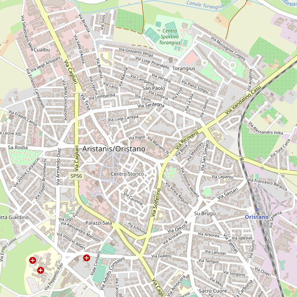 Thumbnail mappa stradale di Oristano
