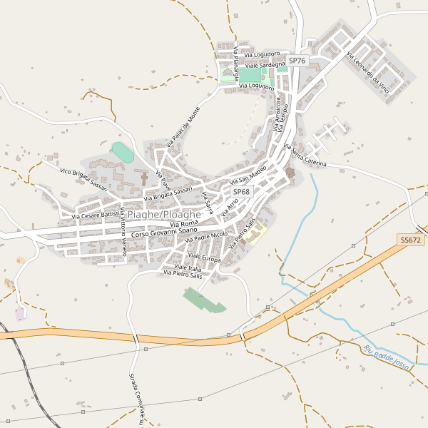 Thumbnail mappa stradale di Ploaghe
