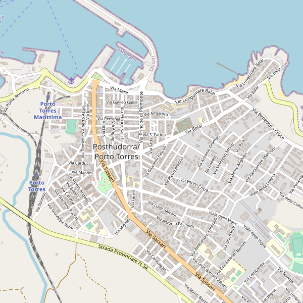 Thumbnail mappa ostelli di Porto Torres