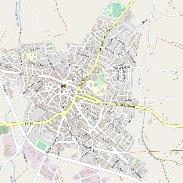 Thumbnail mappa stradale di Sanluri