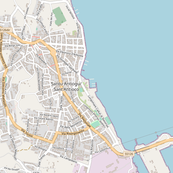 Thumbnail mappa stradale di Sant'Antioco