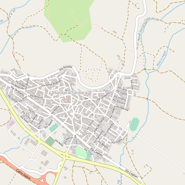 Thumbnail mappa stradale di Sardara