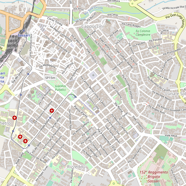 Thumbnail mappa stradale di Sassari