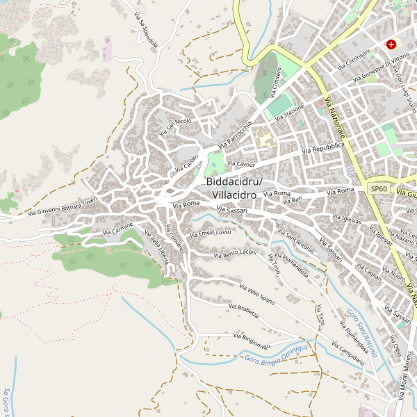 Thumbnail mappa stradale di Villacidro