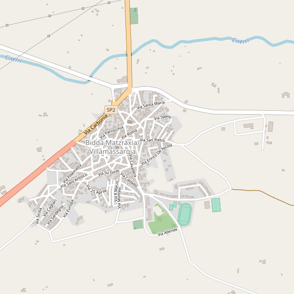 Thumbnail mappa stradale di Villamassargia